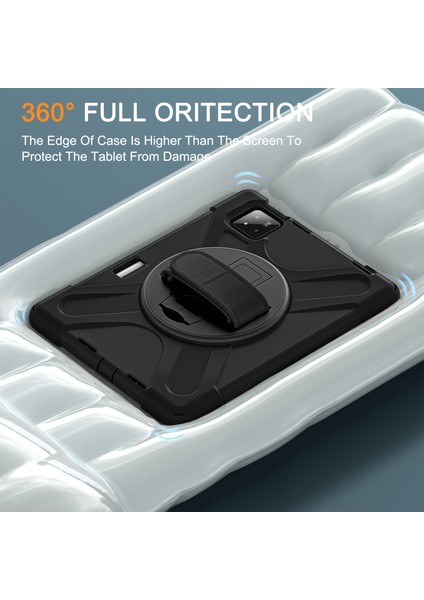 Xiaomi Pad 7 Kılıf Tpu+Pc+Silikon Anti Drop Tablet Kapağı-Siyah (Yurt Dışından)
