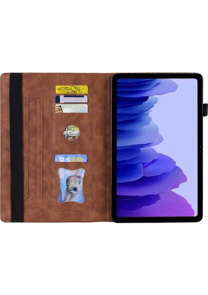 Xiaomi Pad 7 Kılıf Pu Deri Koruyucu Folyo Tablet Kılıfı, Kart Tutuculu-Kahverengi (Yurt Dışından)