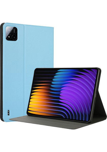 Xiaomi Pad 7 Pro/pad 7 Kılıf Pu Deri Katlanır Tablet Koruyucu Kapak-Gök Mavisi Için (Yurt Dışından)
