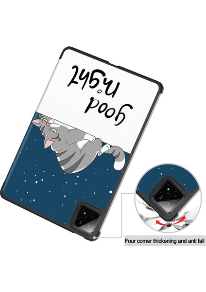 Xiaomi Pad 7 Pro/pad 7 Kılıf Desenli Baskı Deri Tablet Kılıfı-Kedi (Yurt Dışından)