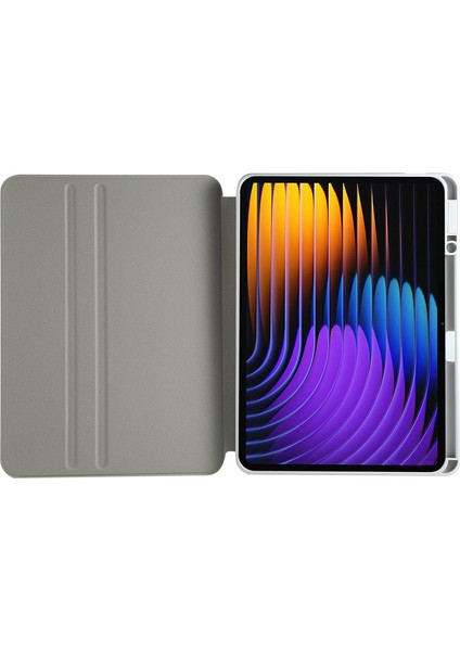 Xiaomi Pad 7 Pro/pad 7 Kılıf Deri Tablet Kılıfı-Gri (Yurt Dışından)