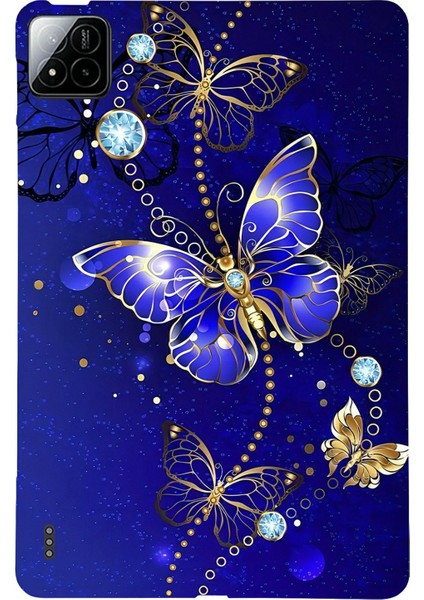 Xiaomi Pad 7 Pro / Pad 7 Desen Baskı Ince Tablet Koruyucu Kapak-Mavi (Yurt Dışından)