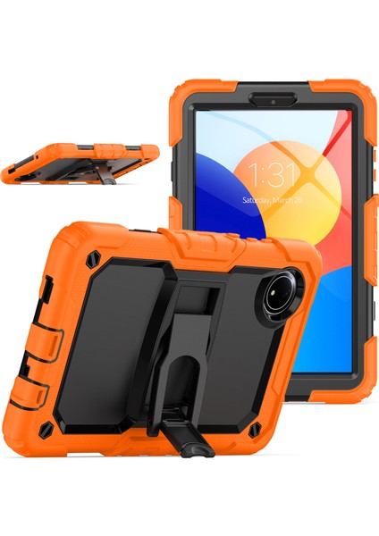 Xiaomi Redmi Pad Se 4g 8.7 Inç Kılıf Pc+Silikon Tablet Kapağı-Turuncu (Yurt Dışından)