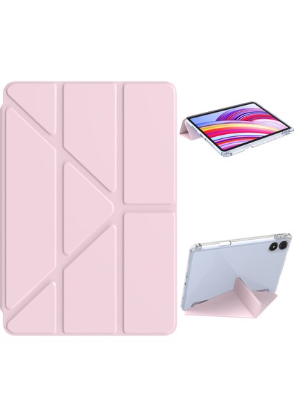 Xiaomi Redmi Pad Pro 5g / Pad Pro / Poco Pad 4g Origami Şeffaf Tablet Kapağı-Pembe Için (Yurt Dışından)