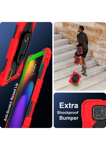 Xiaomi Pad 7 Pro / Pad 7 Kılıf Silikon+Pc Tablet Kılıfı-Kırmızı / Siyah (Yurt Dışından) modelleri