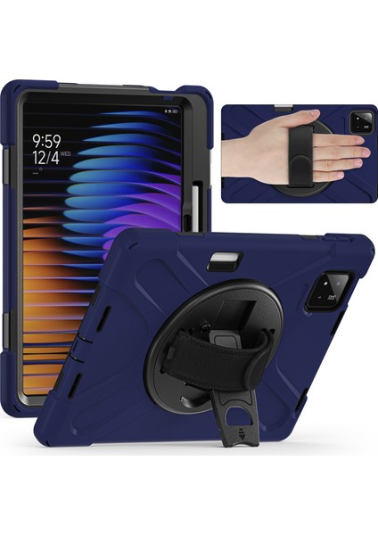 Xiaomi Pad 7 Kılıf Tpu+Pc+Silikon Anti Drop Tablet Kılıfı-Lacivert (Yurt Dışından)
