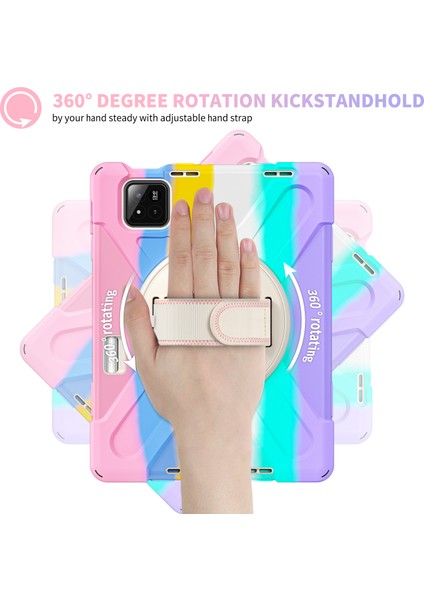 Xiaomi Pad 7 Kılıf Için Tpu+Pc+Silikon Anti Drop Tablet Kapağı-Renkli Pembe (Yurt Dışından)