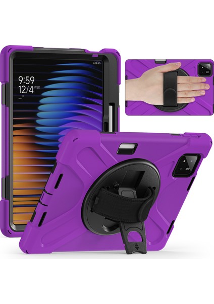 Xiaomi Pad 7 Kılıf Tpu+Pc+Silikon Anti Drop Tablet Kapağı-Mor (Yurt Dışından)