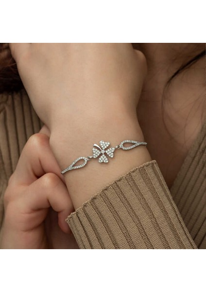 925 Ayar Gümüş Yonca Bileklik fırsatları