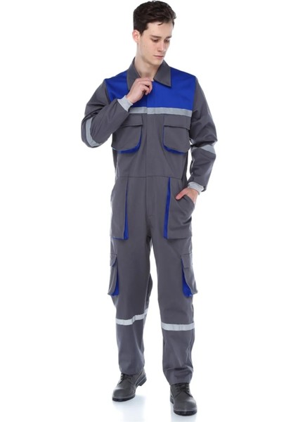 16/12 Gabardin Gri-Mavi Tulum