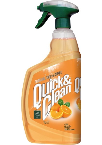 1lt QUİCK&CLEAN Portakal Yağı ve Sirkeli Yüzey Temizleyici