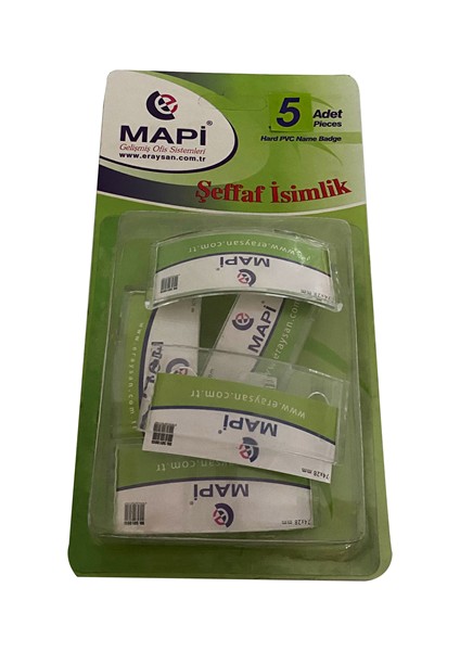 Şeffaf Isimlikler Blister 74X28 mm 5'li Paket