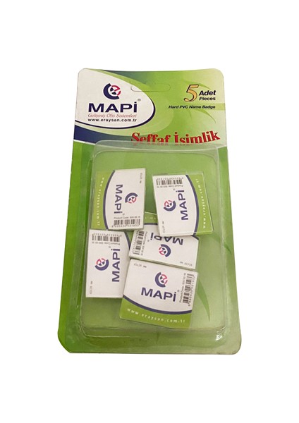 Şeffaf Isimlikler Blister 45X38 mm 5'li Paket