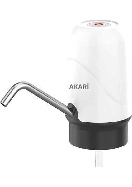 Akari Şarjlı Su Pompası (Usb Şarj Grişi-Şarj Lambası-Paslanmaz Çelik)