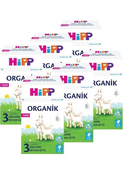 3 Organik Keçi Sütü Bazlı Devam Sütü 400 gr x 6 Adet