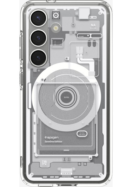 Galaxy S25 Kılıf Ultra Hybrid Zero One MagFit özellikli Zero One White - ACS09004