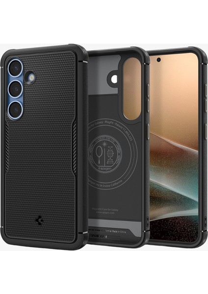 Galaxy S25 ile Uyumlu Kılıf Core Armor Hava Kanalı Teknolojisi™ Askeri Sınıf Koruma MagFit özellikli Matte Black Dokulu Yüzey Kapak - ACS08924 fiyatları