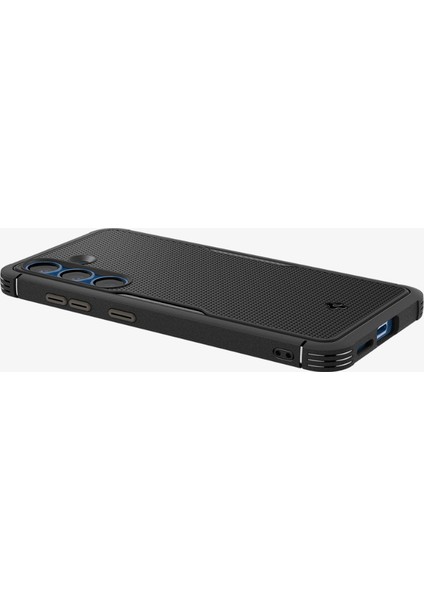 Galaxy S25 ile Uyumlu Kılıf Core Armor Hava Kanalı Teknolojisi™ Askeri Sınıf Koruma MagFit özellikli Matte Black Dokulu Yüzey Kapak - ACS08924 modelleri