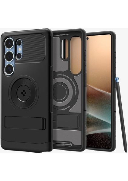 Galaxy S25 Ultra Kılıf Slim Armor MagFit özellikli Kickstand Black - ACS08909 fiyatları