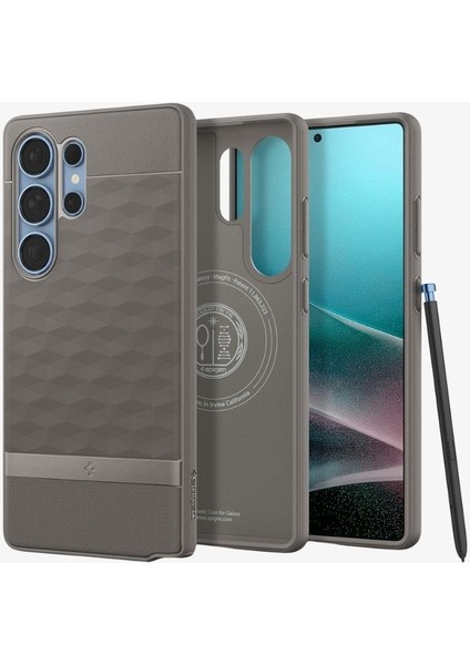 Caseology Samsung Galaxy S25 Ultra Kılıf Parallax Mag özellikli Ash Gray - ACS09055