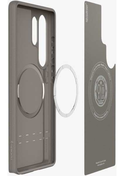 Caseology Samsung Galaxy S25 Ultra Kılıf Parallax Mag özellikli Ash Gray - ACS09055