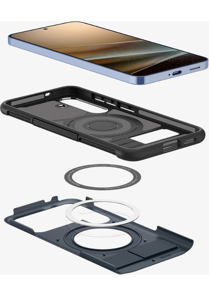 Galaxy S25 Kılıf Slim Armor MagFit Metal Slate - ACS08919
