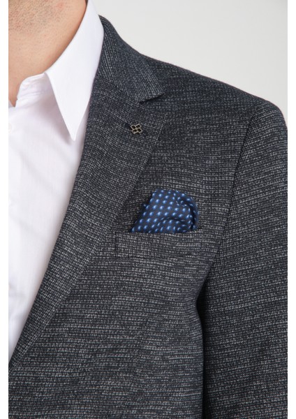 Aimame Erkek Koyu Lacivert Mono Yaka Örme Esnek Likralı Kumaş Blazer Ceket fiyatları