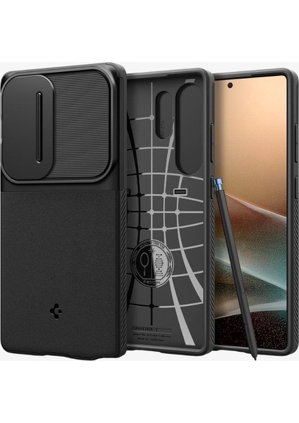 Galaxy S25 Ultra ile Uyumlu Kamera Korumalı Kılıf Optik Armor Hava Kanalı Teknolojisi™ Askeri Sınıf Koruma Black Dokulu Yüzey Kapak - ACS08969 fiyatları