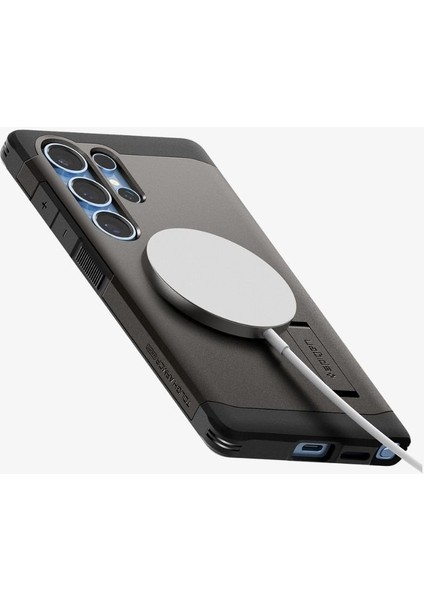 Galaxy S25 Ultra Kılıf Tough Armor AI MagFit özellikli Gunmetal - ACS08965 modelleri