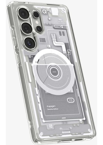 Galaxy S25 Ultra Kılıf Ultra Hybrid MagFit özellikli Zero One White - ACS08958