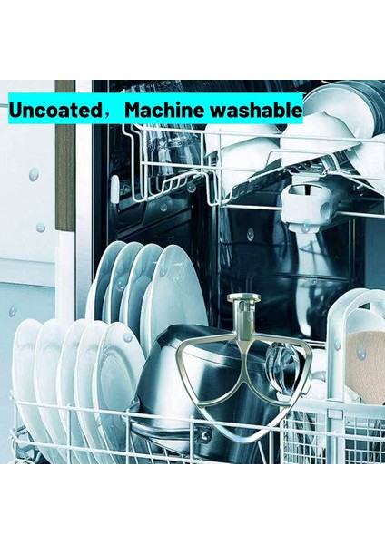 Kitchenaid 4.5-5qt Için Paslanmaz Çelik Düz Çırpıcı Stand Mikser Aksesuarlarının Değiştirilmesi, Kaplamasız, Bulaşık Makinesinde Yıkanabilir (Yurt Dışından) indirimleri