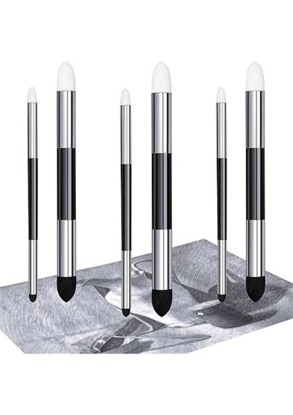 6 Paket Karıştırma Sünger Kalemler Çift Uçlu Yıkanabilir Sürtünme Sünger Fırçalar Kroki Silin Yeniden Kullanılabilir Karıştırma Öğrenci Sanatçılar Için (Yurt Dışından)