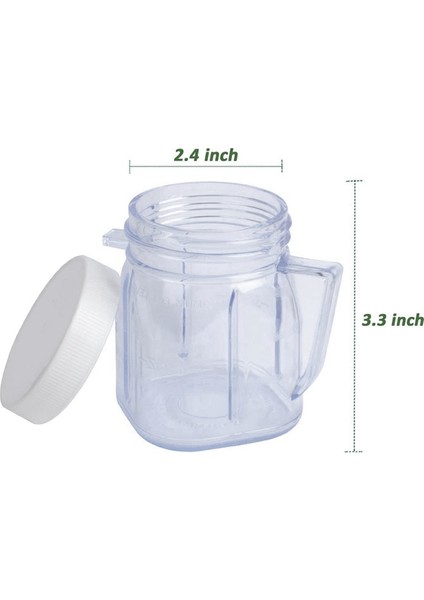 Oster Blender Yedek Parçaları Için, 4937 Mini Osterizer Blender Kavanoz Aksesuarı, Kapaklı Bardak Mini Plastik Kavanoz (3'lü Paket) (Yurt Dışından) modelleri