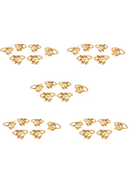 30 Adet Otel Peçete Halkası Peçete Tutucu Sonbahar Yaprakları Peçete Toka Noel Düğün Parti Peçete Daire Yemek Masası (Yurt Dışından)