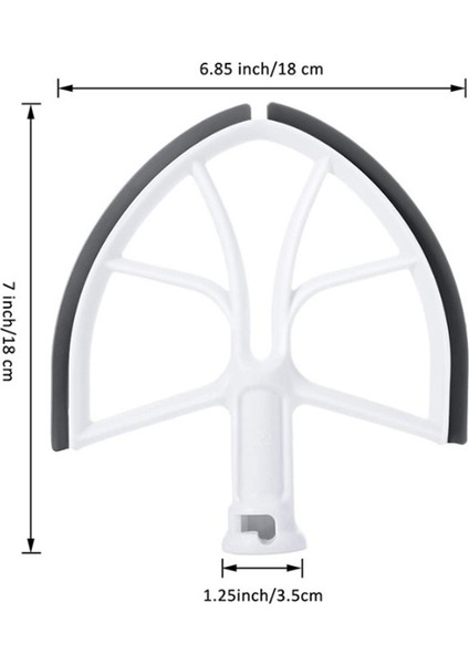 Esnek Kenar Çırpıcı Düz Çırpıcı Kürek Silikon Kenarlı Kitchenaid 6qt Kase Kaldırma Stand Mikser Için Yedek Yedek Parçalar (Yurt Dışından) indirimleri
