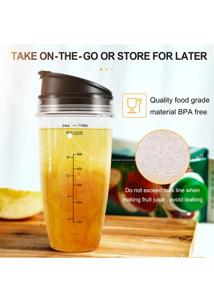 Ninja Nutri BN401, BN701, SS101, BN400, BN800, BN801 Blender Için Uyumlu 24OZ Yedek Bardaklar (Yurt Dışından) fırsatları