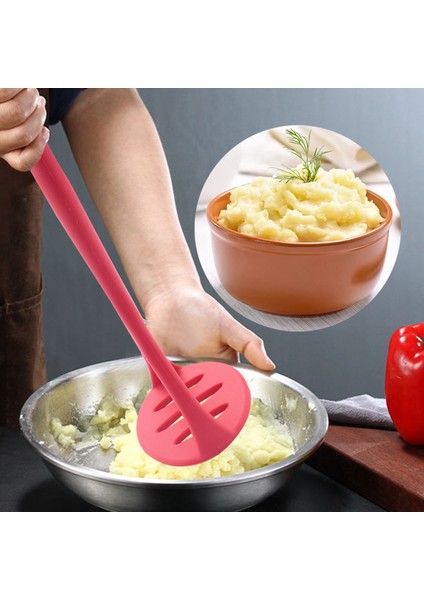 Yeni Silikon Patates Basıncı Çamur Patates Püresi Preslenmiş Ezici Tatlı Meyve Aile Otel Restoran Kullanımı Kırmızı (Yurt Dışından) fırsatları