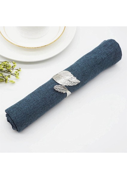 Yaprak Peçete Halkaları 18'li Set, Masa Ayarı Için Yapraklı Peçete Halkaları, Tatil Gümüş Için Metal Yaprak Peçete Tutucu Halkaları (Yurt Dışından) fiyatları