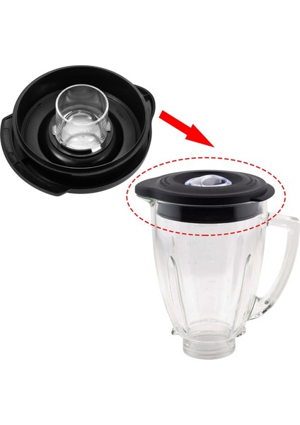 Os-Ter Blender Kavanozu Için 2x 6 Bardak Cam Blender Kapağı Kapağı 124461-000-000 Os-Ter Pro Blenderler Için Fit Kapak Yedek Parçaları (Yurt Dışından)