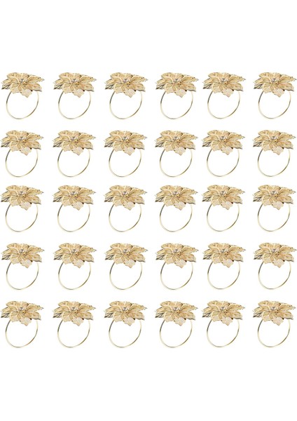 30 Paket Peçete Halkaları, Altın Peçete Halkaları Masa Süslemeleri Için Tokalar, Düğün, Akşam Yemeği, Parti, Dıy Dekorasyon, Altın (Yurt Dışından)