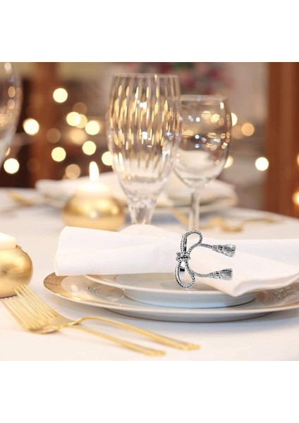 Ilmek Gümüş Yaprak Peçete Halkaları 6 Set, Doğum Günü Partisi Festivali Düğün Masa Dekorasyon Için Peçete Tutucu Halka (Yurt Dışından) fiyatları