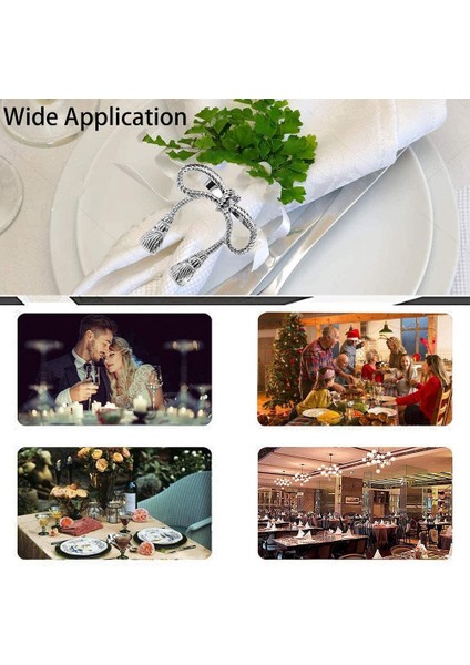 Ilmek Gümüş Yaprak Peçete Halkaları 6 Set, Doğum Günü Partisi Festivali Düğün Masa Dekorasyon Için Peçete Tutucu Halka (Yurt Dışından) fırsatları