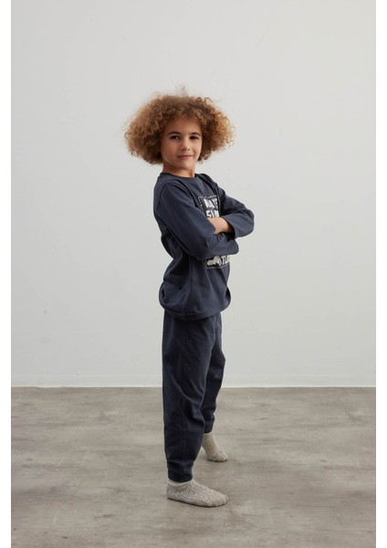 Erkek Çocuk Pamuklu Uzun Kollu Pijama Takımı