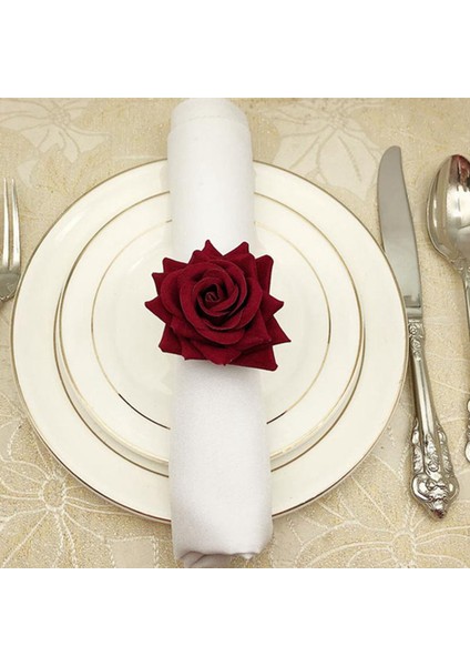 18 Adet/grup Romantik Gül Peçete Halkaları Alaşım Peçete Toka Tutucu Düğün Resepsiyonları Hediyeler Için Tatil Ziyafet Dekorasyon (Yurt Dışından) modelleri