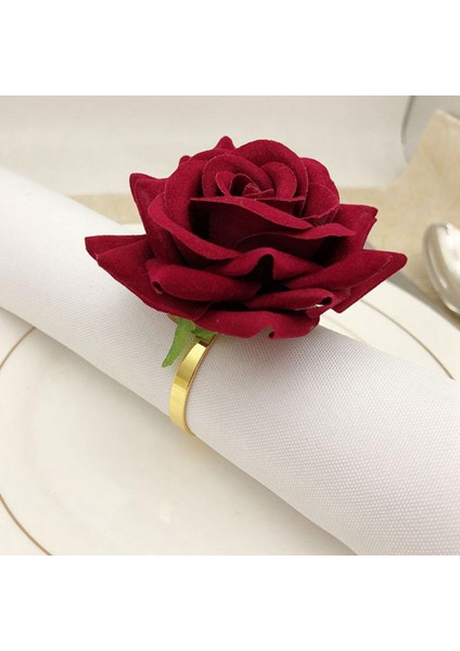 18 Adet/grup Romantik Gül Peçete Halkaları Alaşım Peçete Toka Tutucu Düğün Resepsiyonları Hediyeler Için Tatil Ziyafet Dekorasyon (Yurt Dışından) indirimleri