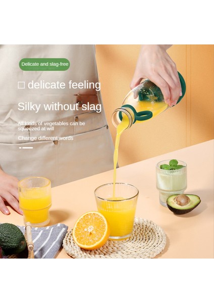 Taşınabilir Blender Bottlem, Meyve Sıkacağı Blender Mikser Smoothie Narenciye Sıkacağı Blender Elektrikli Portakal Suyu Sıkacakları Yeşil (Yurt Dışından)