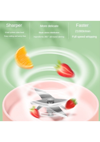 Taşınabilir Blender Bottlem, Meyve Sıkacağı Blender Mikser Smoothie Narenciye Sıkacağı Blender Elektrikli Portakal Suyu Sıkacakları Yeşil (Yurt Dışından)
