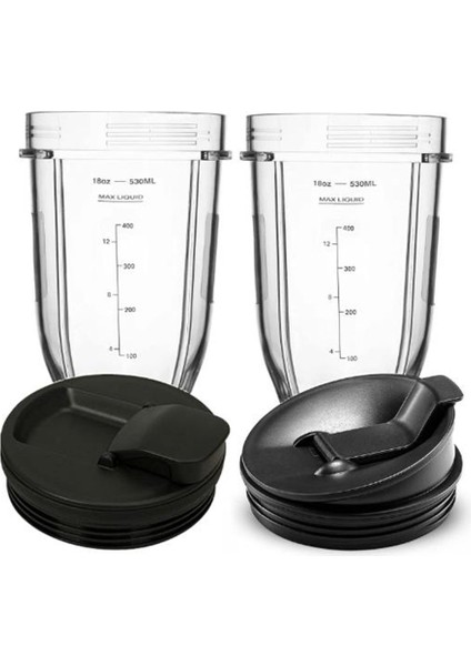 Nutri Ninja 18 Oz Bardak Için 2 Sızdırmazlık Kapaklı, 900W/1000W Nınja Meyve Sıkacağı Serisi Blender (2 Paket) Için Uygundur (Yurt Dışından)