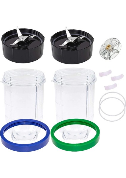 12 Adet Çapraz Bıçak 16 Oz Yüksek Can Bardak Sönümleme Pedi ve Conta ve Fincan Dudak Halkası Değiştirme Kiti MB1001 250 W Karıştırıcı (Yurt Dışından)