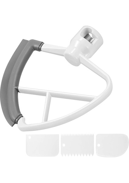 Flex Kenarlı Çırpıcı, Mikser Aparatı 4,5-5 Quart Eğimli Kafalı Stand Mix Aksesuarı, Kitchenaid Stand Mikserleri Için 3 Kazıyıcılı (Yurt Dışından)